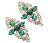 TOVINANNA 2 Pcs Boucles de Chaussures à Fleurs en Rhinestones Accessoires Décoratifs pour Chaussures de Mariage et Soirée, Modèle Élégant et Détachable