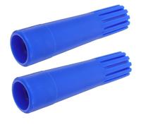 TOVINANNA 2 Pièces Adaptateur à Vis en Plastique Bleu pour Manche de Balai et Mop, Compatible Perche Télescopique, Accessoire Pratique pour Nettoyage Domestique