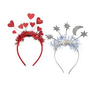 TOVINANNA 2 Pièces Bandeau Saint Valentin Bandeau Coeur D'amour De Maquillage Charmes Accessoires Pour Cheveux Mascarade Coiffe Unique x En Forme De Coeur Bandana Cuir Vert