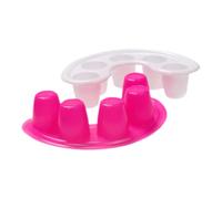 TOVINANNA 2 Pièces Bol de Trempage Ongles Bols Manucure pour Dissolvant Vernis Semi-permanent Récipient Exfoliant Doigts Outil Pratique pour Salon et Usage Domestique Blanc et Rose