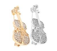 TOVINANNA 2 Pièces Broche de Violon Lot de Épingles Décoratives pour Vêtements Chapeaux et Accessoires Élégants pour Look et Stylé