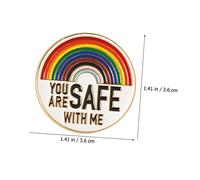 TOVINANNA 2 Pièces Broche Émail Rainbow You Are Safe With Me Badge Fierté pour Vêtements Sacs et Accessoires Durable et Compact Style Unique