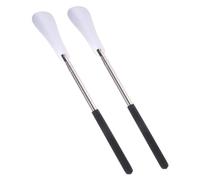 TOVINANNA 2 Pièces Chausse-pied Long, Manche Réglable Extensible | Réduit L’effort de Flexion, Poignée Ergonomique, Usage pour Bottes et Chaussures, Format Métallique Solide