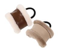 TOVINANNA 2 Pièces Cordes à Cheveux Cuir Élastiques Pour Femmes Accessoires De Cheveux Élastiques Pour Tresses Vrac Supports De Queue De Cheval Extensibles Pour Coiffures