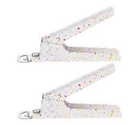 TOVINANNA 2 Pièces Coupe Ongles Acier Inoxydable de Outils pour Ongles Épaissis et Accessoires de Couleur Blanche