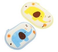 TOVINANNA 2 Pièces Éponge de Bain pour Garçon Fille de Serviettes de Bain Confortables avec Imprimés Mignons Réutilisables pour Nouveaux pour Nettoyage et Hygiène