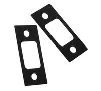 TOVINANNA 2 pièces Gâche à Pêne Acier Inoxydable Noir pour Porte Intérieure Bois Plaque de Renfort Angle Guide de Verrouillage et Facile à Installer pour Sécurité Résidentielle et Bureau