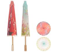 TOVINANNA 2 PièCes Ombrelle Japonaise en Papier Petit Format Parapluie Traditionnel DéCoratif Accessoire Photographie Et FêTe 11.81In Classique Style Japonais
