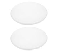 TOVINANNA 2 pièces Plafonnier Abat-jour Rond PVC pour Cuisine Salle de Bain Chambre Remplacement Facile avec Fixation Twistlock Couverture Lampe Sphère Blanc Accessoire Luminaire Mur
