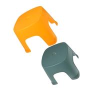 TOVINANNA 2 pièces Tabouret de Toilette Plastique Marchepied Antidérapant Léger et Compact pour Salle de Bain Tabouret Empilable pour Garçon Fille Couleur Jaune et Verte