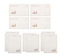 TOVINANNA 2 Sets de Papier à Lettres Vintage Blanc Écriture Lisse et Pratique, pour Copier des Poèmes et Écrire des Lettres Élégantes