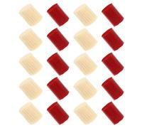 TOVINANNA 20 Pelotes de Laine Acrylique pour Crochet à Loquet, Fil à Tricoter Soi-même, Fil Prédécoupé, Couleurs Beige 36 et Rouge 4, Lot de 20 Pièces, pour Tapis, Coussins et Créations DIY