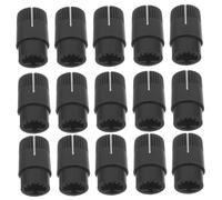 TOVINANNA 20 Pièces Bouton de Potentiomètre Capuchon du Bouton de Potentiomètre Style 2 Plastique Noir, Réglage Précis du Volume, Installation Rapide, pour Pédale Guitare et Table de
