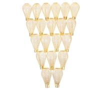 TOVINANNA 20 Pièces Couvercle de Cage D'ampoule en Fer pour Décoration de Pièce, Design Unique en Fer Ajouré, Accessoire DIY Polyvalent pour Guirlande Lumineuse de Noël