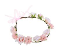 TOVINANNA 20 Pièces diadème de couronne -tête fleur de rose couronne de fleurs rose filles de la couronne de pêche Fleuriste bandeau à fleurs pour bébé chiffon