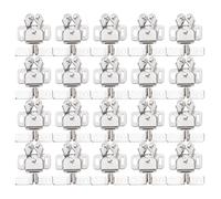 TOVINANNA 20 pièces Loquet de Porte Fer Forgé Attrape-porte Bascule pour Placard Serrure Robuste et Résistante Corrosion Surface Résistante à Usure Fixation sans Poignée pour Cuisine et