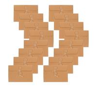 TOVINANNA 20 pièces Lot Pochettes Rétro Kraft Enveloppes de Rangement Multifonction pour Documents Fournitures de Bureau Stockage Compact et Portable