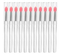 TOVINANNA 20 Pinceaux à Ongles en Silicone Transparents Rose Iridescent, Bâtonnets Applicateurs de Paillettes Effet Miroir, Ensemble Réutilisable pour Nail Art et Fournitures Manucure