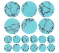 TOVINANNA 20pièces Bleu Cabochon Rond pour Fabrication Bijoux DIY Décoration Créative Accessoires Cristal Verre
