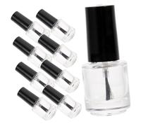 TOVINANNA 20pièces Flacons De Vernis à Ongles Vides Verre Transparent Avec Pinceau Lot De Noirs