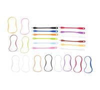 TOVINANNA 24 Pièces Étiquettes Silicone Colorées et Réutilisables Adaptées à Différents Types de Verres et Bocaux pour Cocktails et Réceptions Couleur Aléatoire