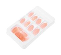 TOVINANNA 24 Pièces Faux Ongles à Presser Lot De Roses Motif Ailes D'insecte Longs Pour Femme Couverture Complète