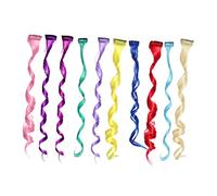 TOVINANNA 24pièces Extensions De Cheveux Bouclés à Clips Postiches Couleur Unie Pour Femmes Extensions Cheveux Synthétiques Faciles à Fixer