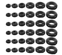TOVINANNA 260 Pièces Passe-câble en Caoutchouc Noir Joint Double Face Étanche pour Faisceau de Câbles et Câbles D'alimentation, pour Appareils Électriques et Automobile