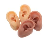 TOVINANNA 2paire Modèle Oreille Silicone Réaliste Présentoir à Boucles Oreilles Modèle Anatomie Humaine pour Formation Piercing