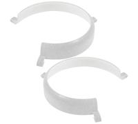 TOVINANNA 2PCS Adaptive Dining Plate Guard for Flat Dining Plates, White Plastic, Enhanced Safety and Spill Proof, Self Feeding Support for Adults with Disability at Home