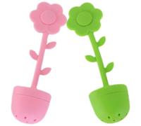 TOVINANNA 2pcs Infuseur à Thé en Silicone Passoire à Thé Résistant pour Feuilles en Vrac la Maison et Lors de Fêtes Couleur Aléatoire