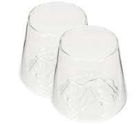 TOVINANNA 2pcs Tasses à Café en Verre Borosilicate Haute Résistance, Faciles à Nettoyer, Compatibles Four, pour Maison et Café