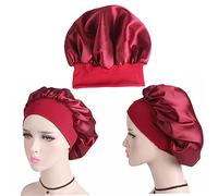TOVINANNA 2pièces Bonnet De Nuit Élastique Pour Femmes Lot De Rouge Noir Cheveux Lors Du Sommeil Ajustement Confortable Et Pratique Pour Chimio Et Soins Capillaires