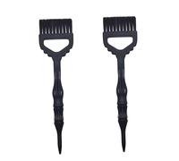 TOVINANNA 2pièces Brosse à Capillaire Nylon Outil De Pour Cheveux Grand Peigne à Teindre Avec Pointe Tail Brosse Pour Salon Et Maison Couleur Noire