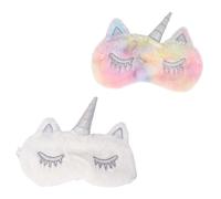 TOVINANNA 2pièces Cache-œil De Sommeil Peluche Motif Dessin Lot De Bandeaux Pour Yeux De Nuit