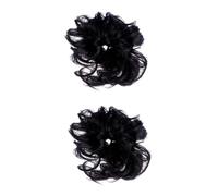 TOVINANNA 2pièces Chignon Élastique Ondulé Pour Cheveux Extension De Queue De Messy Scrunchie Cheveux Synthétiques Pour Événements Et Photos