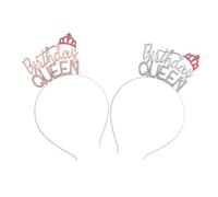TOVINANNA 2pièces Couronne Avec Pour Fête Anniversaire Accessoires De Cheveux Pour Élégant Diadème De Reine or Et