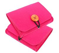 TOVINANNA 2pièces De Rangement pour Huiles Essentielles Portable Lot de Étuis Feutre Non Tissé Pratique pour Bouteilles Huiles Essentielles Et Vernis à