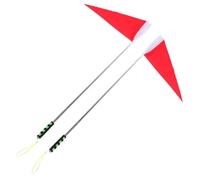 TOVINANNA 2pièces Drapeaux de Guide Extensibles avec Hampe Télescopique Drapeaux Triangulaires Rouges Rétractables pour Sorties Scolaires Encadrement Équipes Activités Extérieures