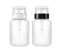 TOVINANNA 2pièces Flacon Pompe Distributeur Double Lot Pour Dissolvant Ongles Avec Bouchon Verrouillable Bouteille Vide Pour Liquide Nettoyage Manucure Pompe Pratique