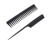 TOVINANNA 2pièces Peigne à Cheveux Avec Queue Pointue Peigne De Coiffure Professionnel Portable Pour Salon Et Utilisation Domestique Noir