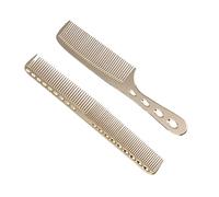 TOVINANNA 2pièces Peigne Acier Inoxydable Antistatique Pour Hommes Et Femmes Doré Outil De Coiffage Légèrement Et Pratique Pour Types De Cheveux