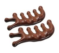 TOVINANNA 2pièces Peigne De Massage Pour Chevelu Bois à Dents Larges Portable Pour Voyage Lot De Antipelliculaire