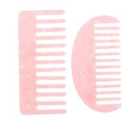 TOVINANNA 2pièces Peignes à Cheveux Marbrés Acétate Accessoires Coiffure Pour Femmes Peignes à Dents Larges Et Fins Démêlage Doux Et Confortable