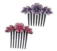 TOVINANNA 2pièces Peignes à Rhinestones Pour Chignon De Accessoires Élégants Pour Mariage Et Fête Peigne De Coiffure Pratique Et