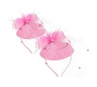TOVINANNA 2pièces Plume Headband Élégant Avec Voilette Pour Fête Cosplay Tea Party Et Mariage Accessoire De Tête Chic Tulle Et Plumes