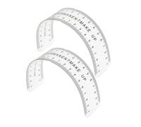 TOVINANNA 2pièces Règle à Sourcils Incurvée Pour Mesure Précise Lot De Gabarits Réutilisables Légers Outil De Maquillage Pour Sourcils Symétriques