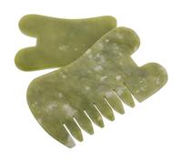 TOVINANNA 2pièces Set Outils De Massage Gua Pierre De Jade Naturel Plaques De Grattage Pour Détente Musculaire Et Soin Visage Accessoires De Pour Massage Facial
