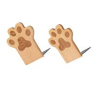TOVINANNA 2pièces Support de Bois Massif Moderne Décoratif Forme Patte de Chat Étagère de Rangement pour Bureau et Maison Support Stable pour Magazines et Documents