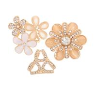 TOVINANNA 3 Pièces Anneaux Écharpe Fermoirs à Cristaux Boucle Pour Châle Pinces à Foulard Pour Femmes Accessoires De Mode Pour Vêtements